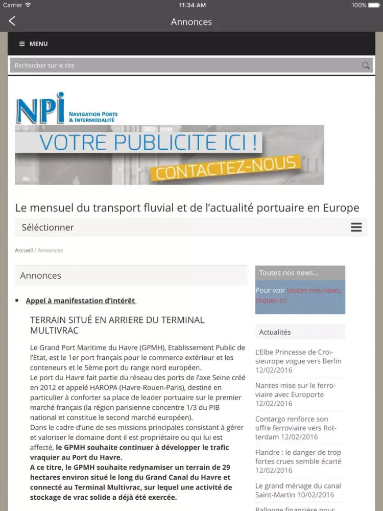 Скриншоты NPI magazine iPad 